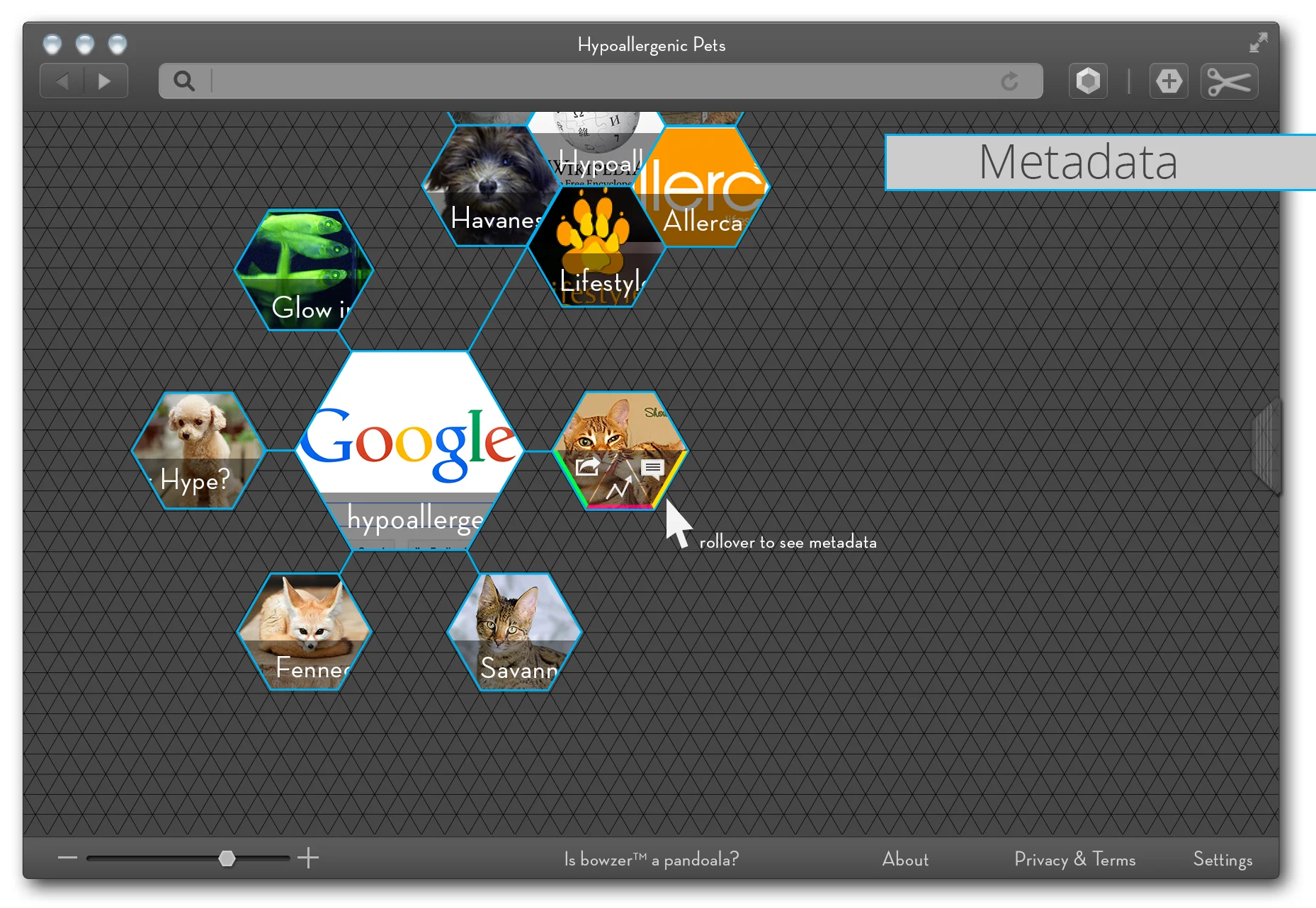 See metadata on each page node