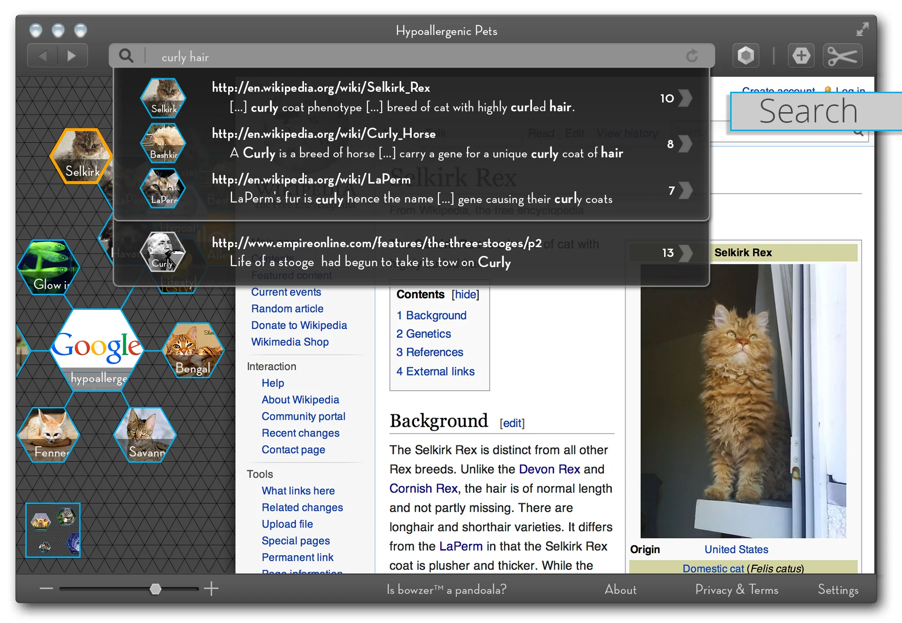 Search through history